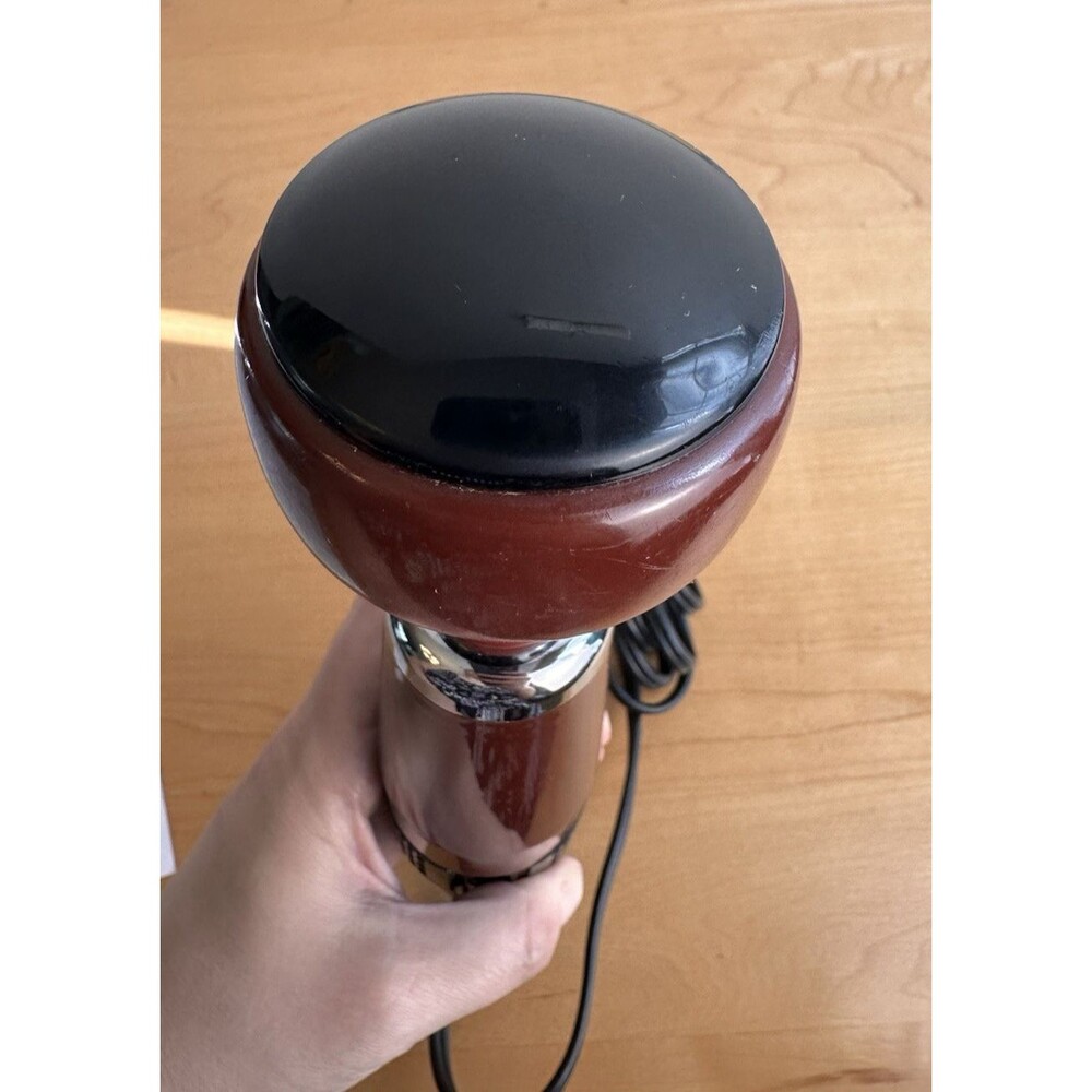 Vintage Oster Model 217A Handheld Personal Massager Burgundy Japan 11" - Picture 6 of 6